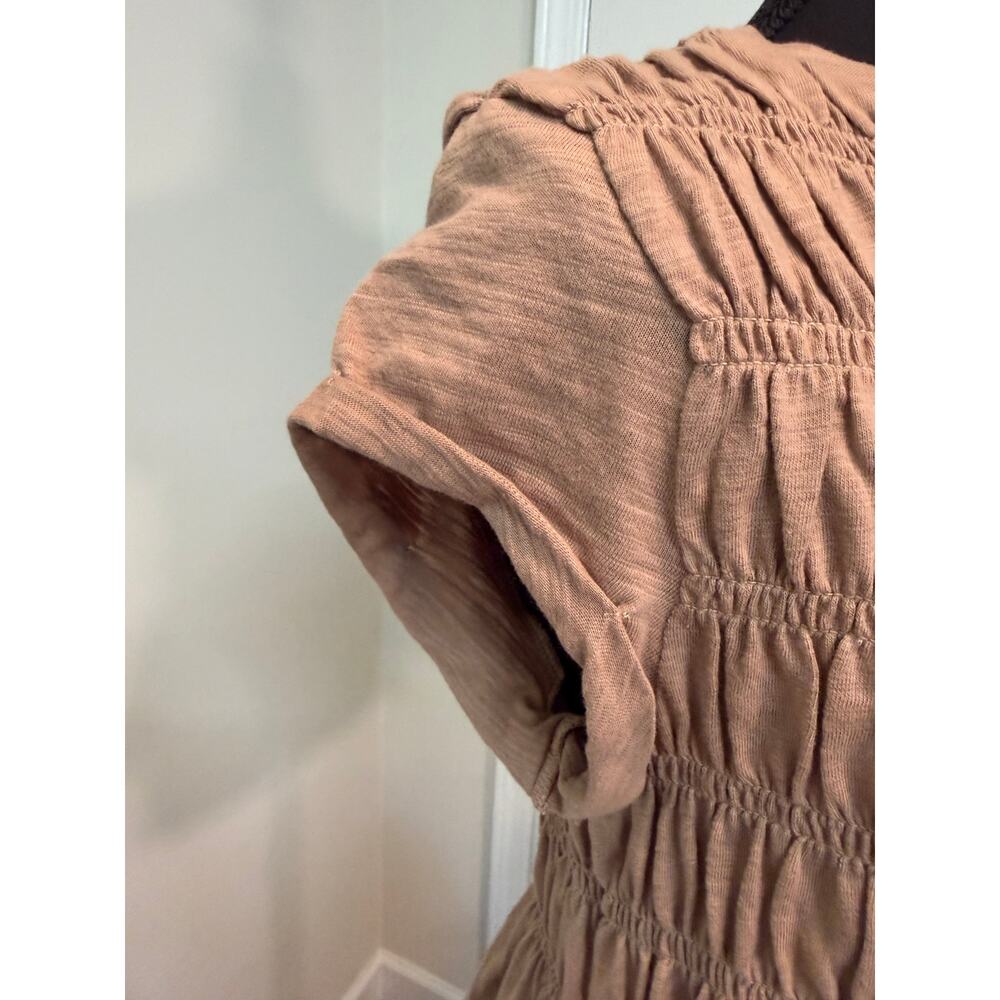 Emerson Lang Beige Ruffled Smock Top - Picture 2 of 5